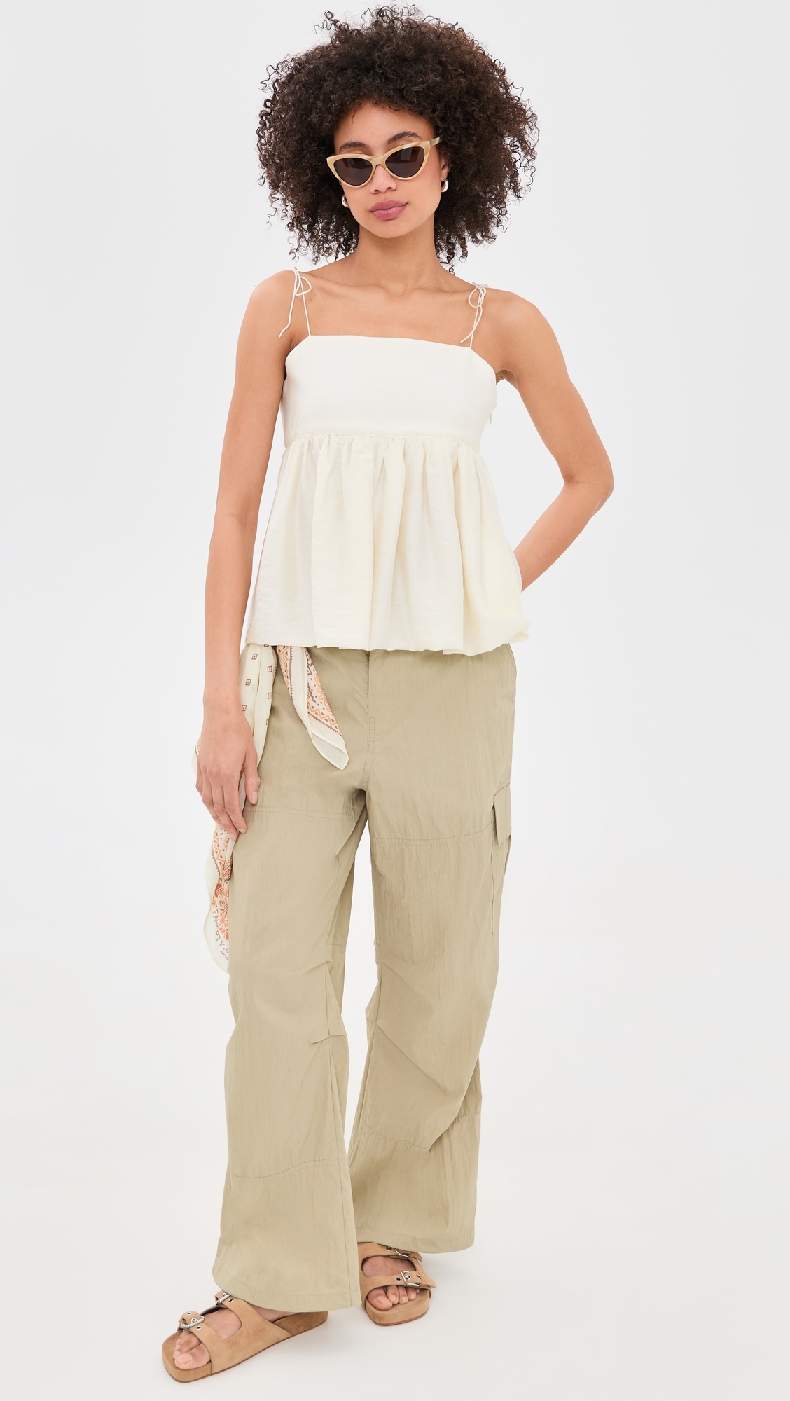 Parachute Pants Beige