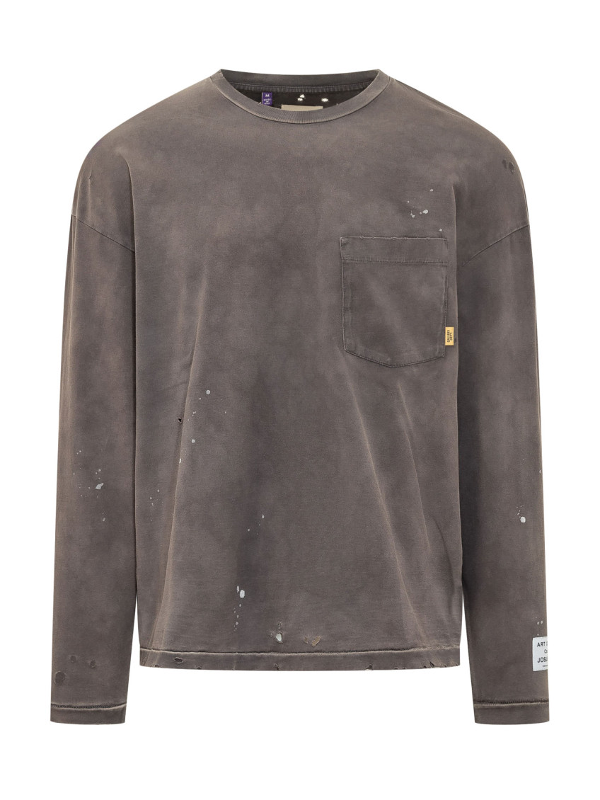 Distressed Crew Neck T-Shirt