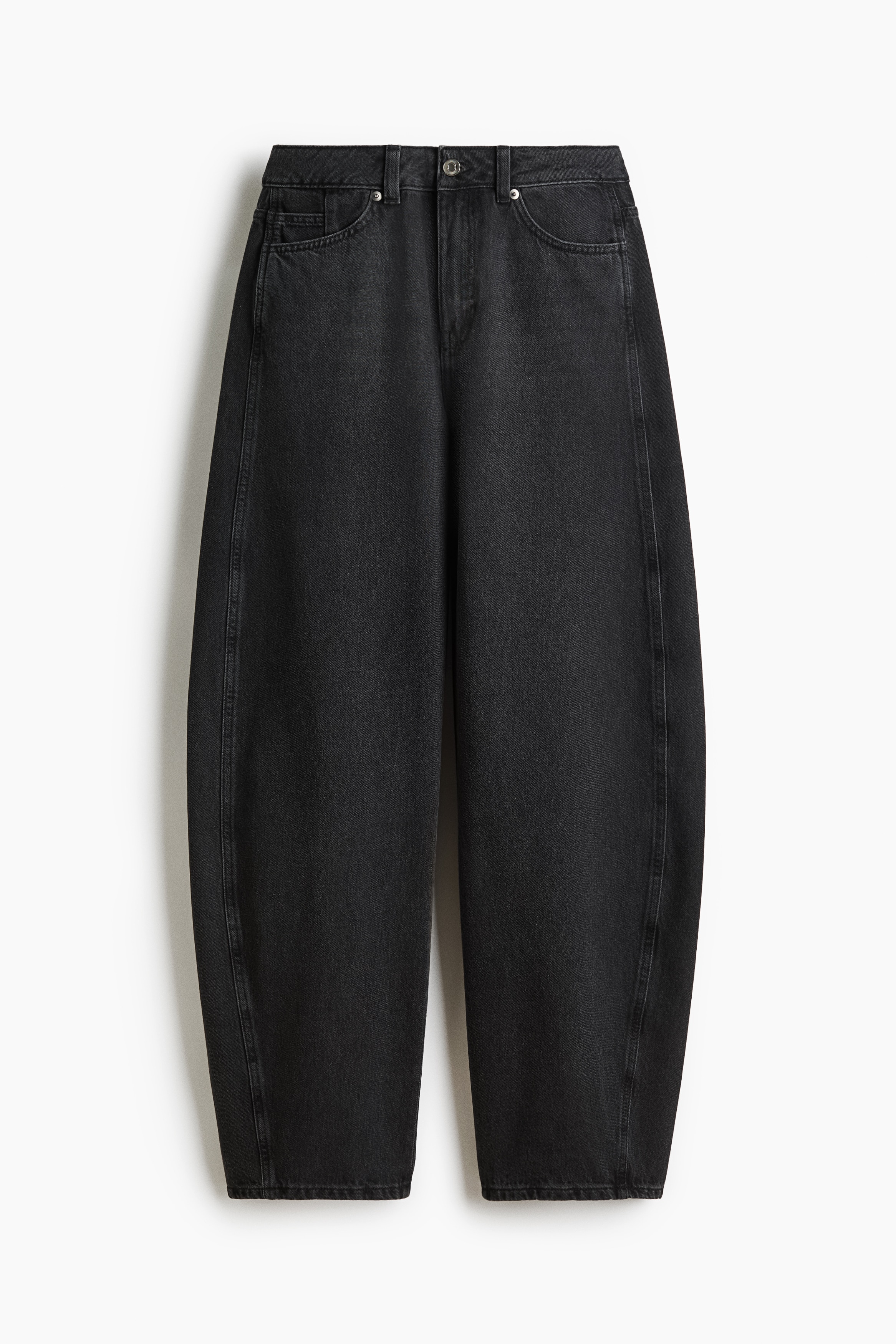 Baggy High Jeans - Washed Black