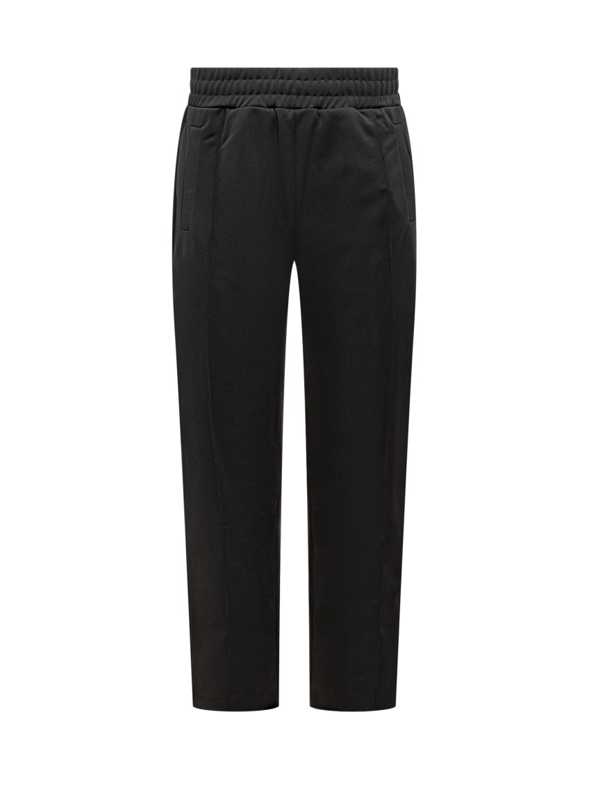 Black Straight Elasticated Pants