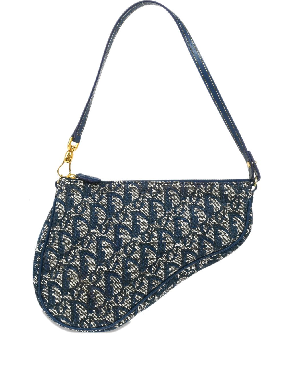Signature monogram shoulder bag - Blue