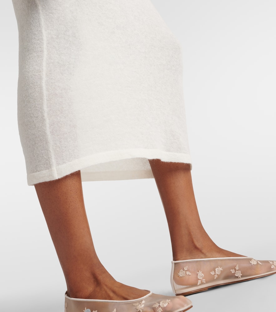 Alpaca-blend knitted maxi dress