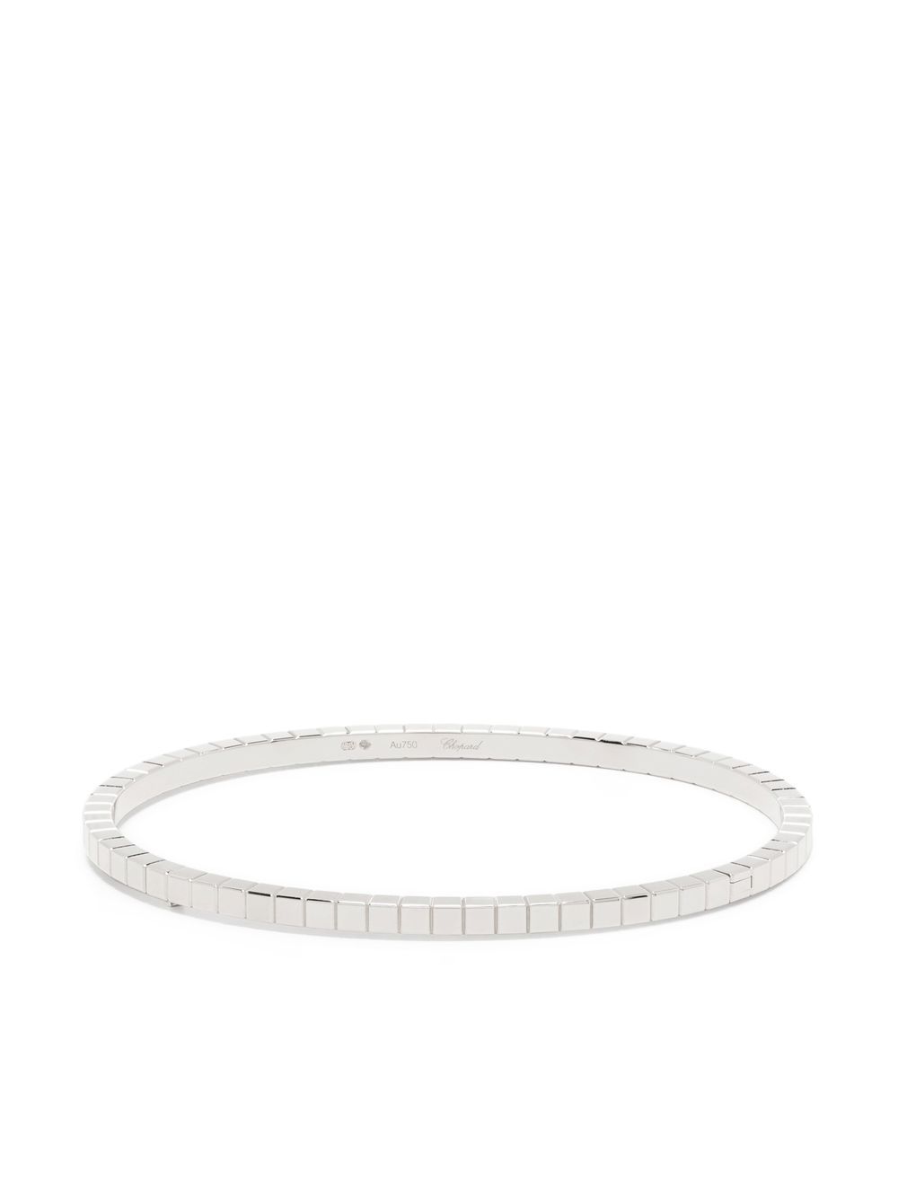 18kt white gold Ice Cube bangle - Silver
