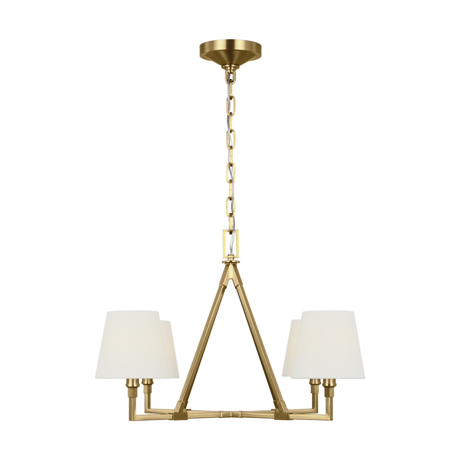Burnished Brass Chandelier from the Perth Collection