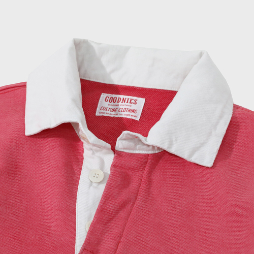 Vintage outdoor rugby shirt. Red