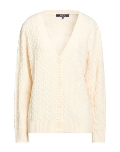 Woman Cardigan Cream Size 12 Polyester, Acrylic, Wool, Elastane