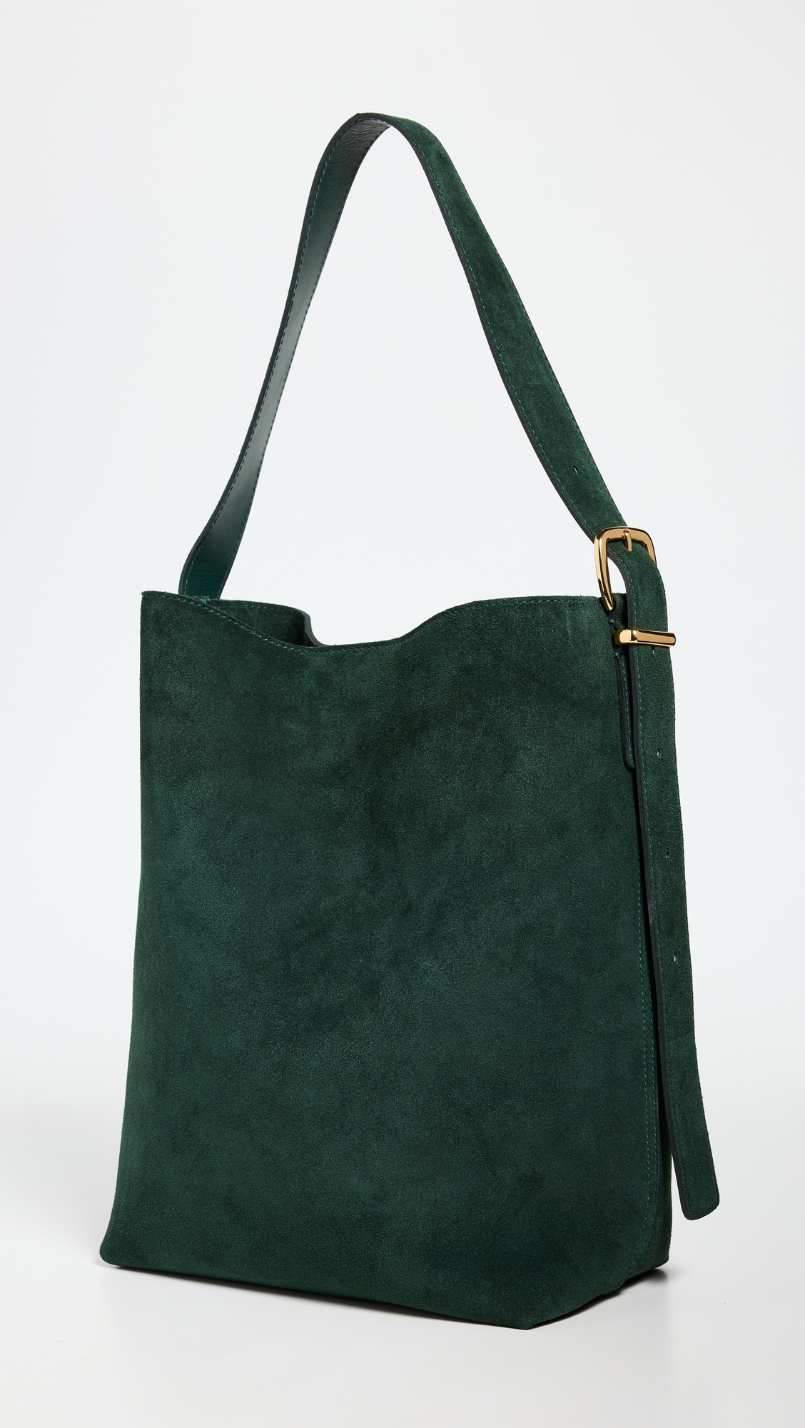 Essentials Bucket Tote Suede Luxury Forest Suede One Size