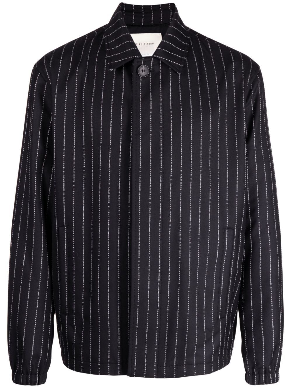 Logo-stripe virgin-wool jacket - Black