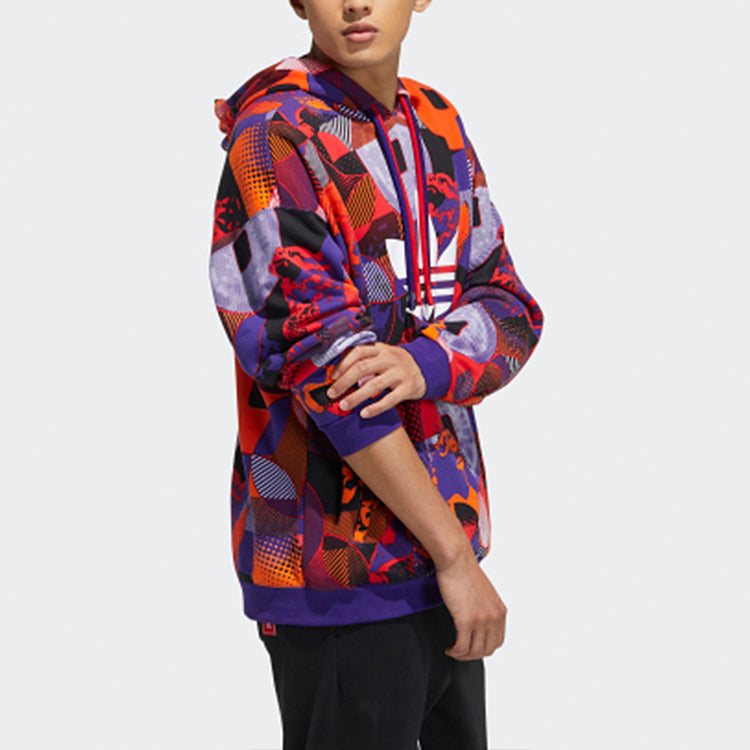 Men's originals Series Cny Casual Sports Hooded Pullover Purple