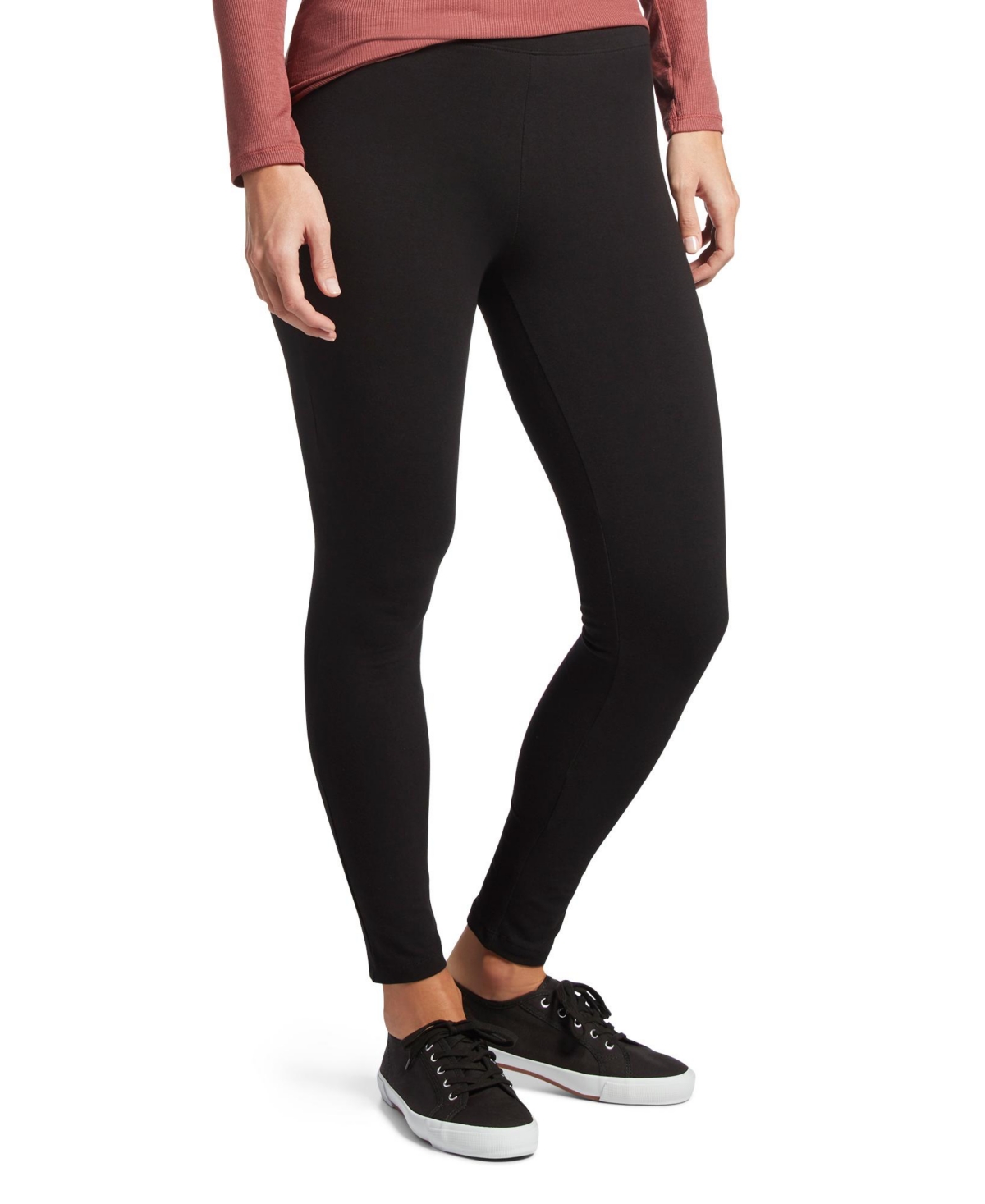 Women's Cotton Leggings, Created for Macy's - Black