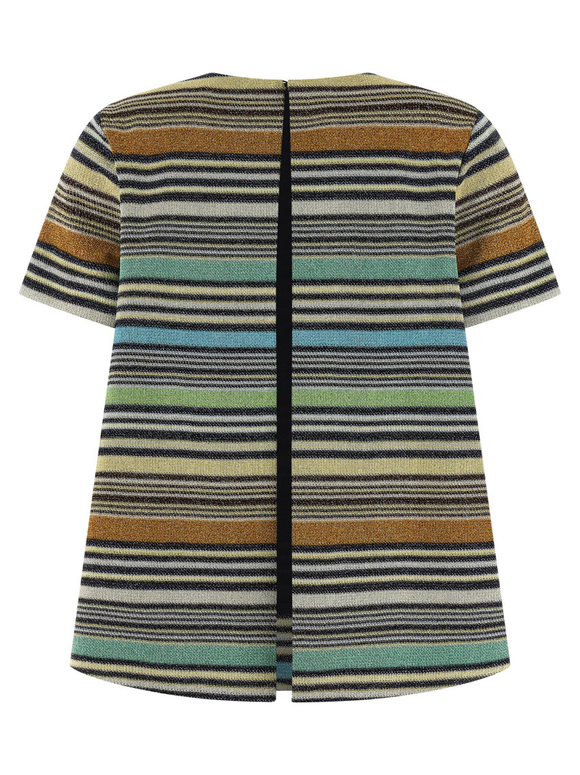 Lamé Stripes T-Shirt Viscose - Women