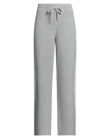 Woman Pants Light grey Size 6 Cashmere, Virgin Wool, Cotton, Linen
