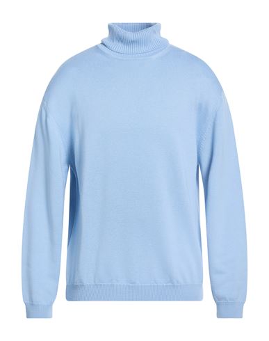 Man Turtleneck Light blue Size L Merino Wool