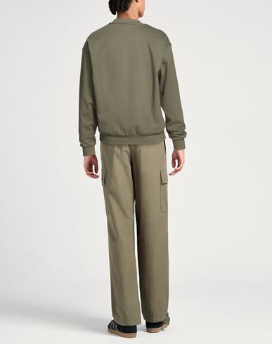 Man Sweatshirt Military green Size L Cotton