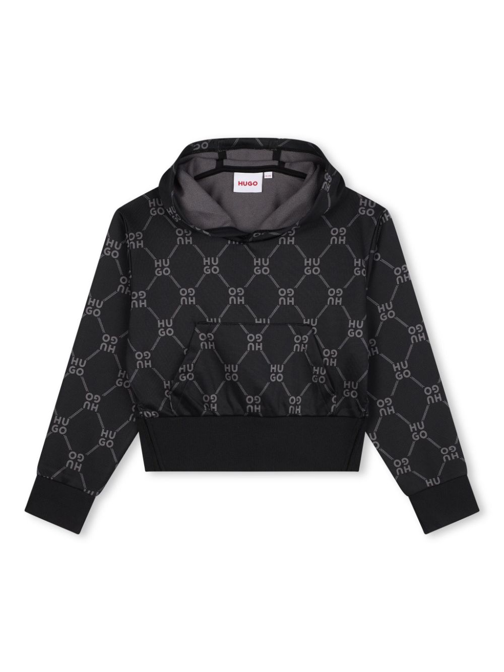 Logo-print hoodie - Black