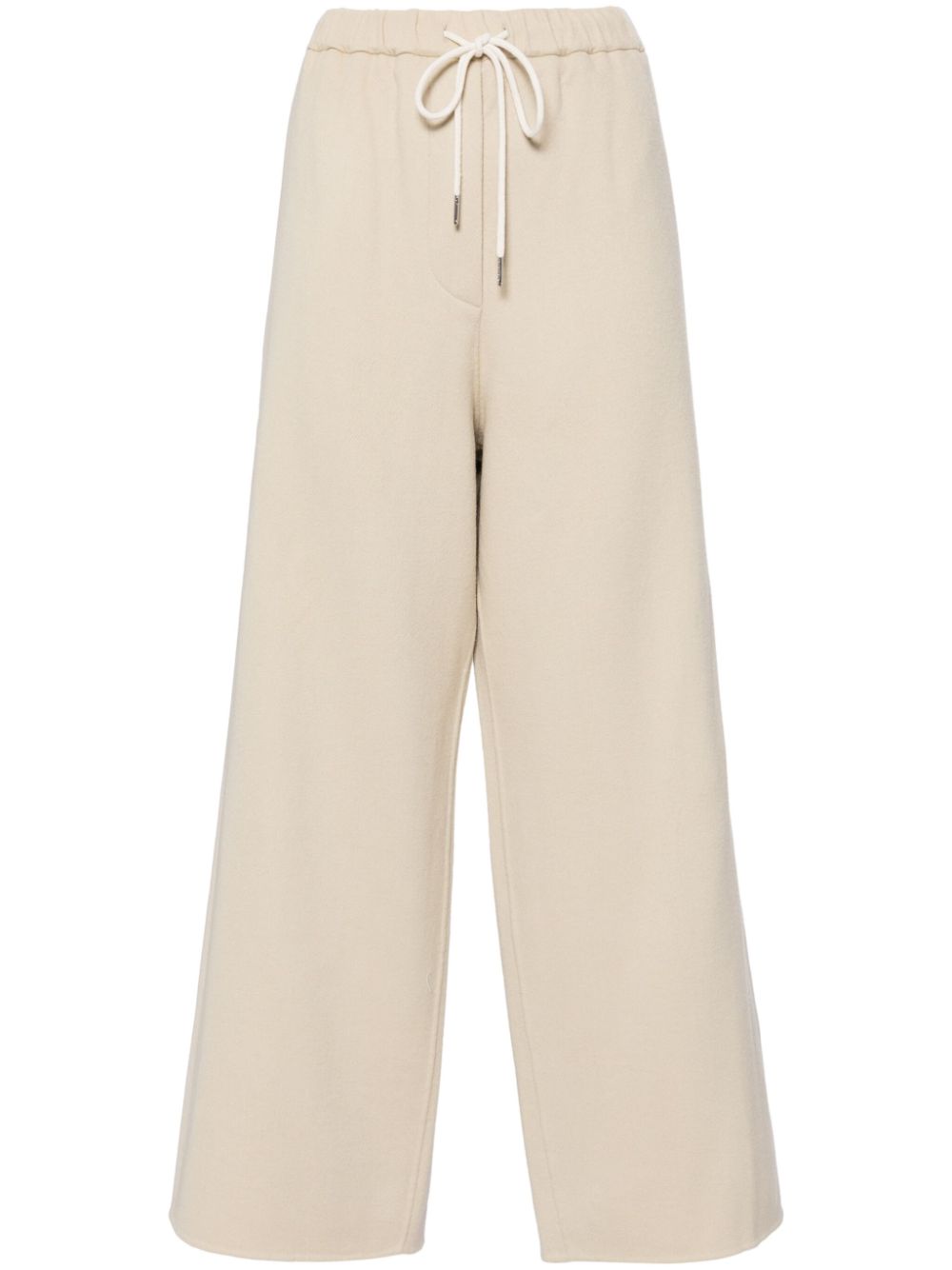 Double faced string wide pants - Neutrals