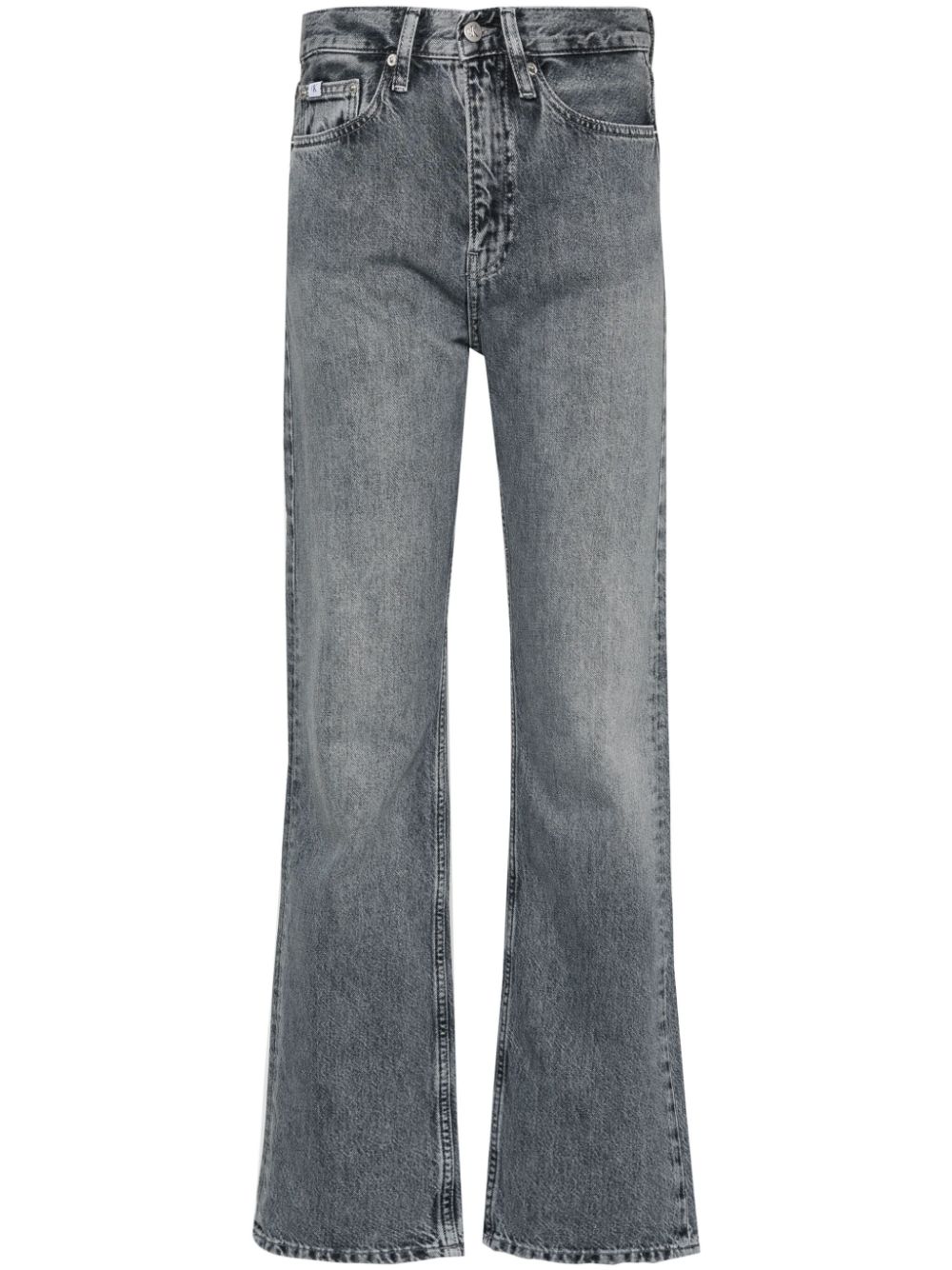High-rise straight jeans - Grey