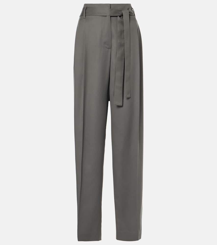 Lonan high-rise silk pants