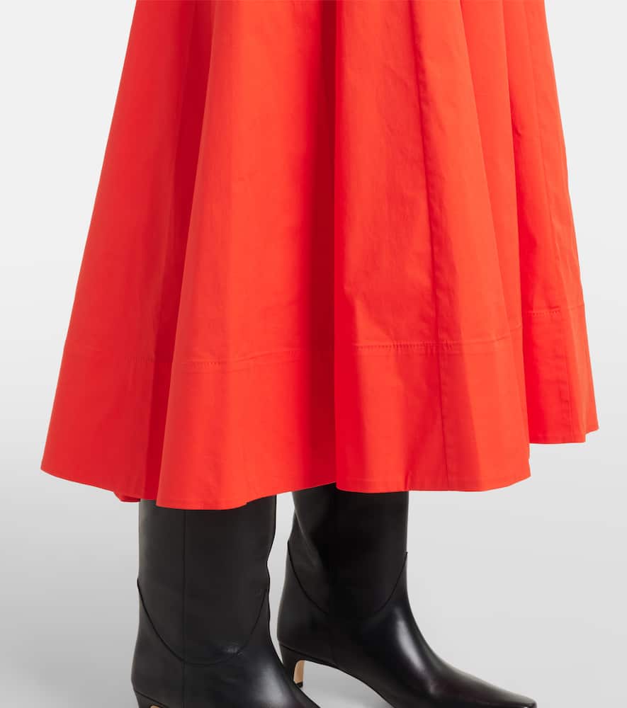 Wells cotton poplin midi dress