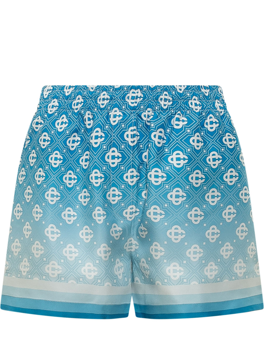 Blue Geometric Shorts
