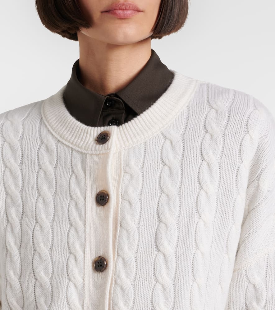 Cassie cable-knit cashmere cardigan