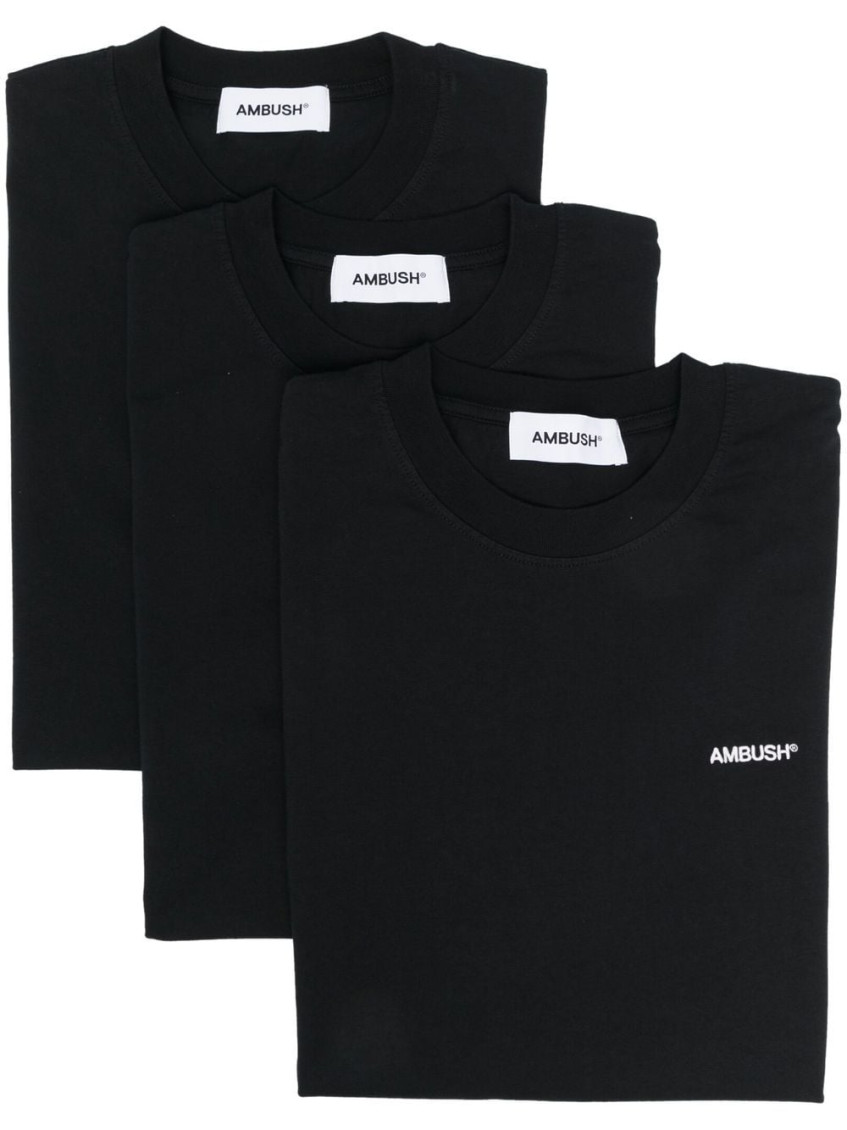 Logo Detailed Pack Of Three Crewneck T-shirt