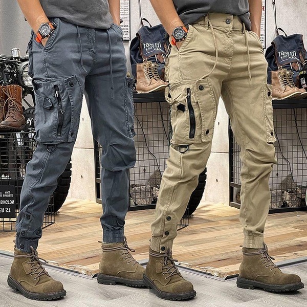 Men's Cargo Jogger Pants - Tactical Outdoor Utility Trousers with Straight Leg Design