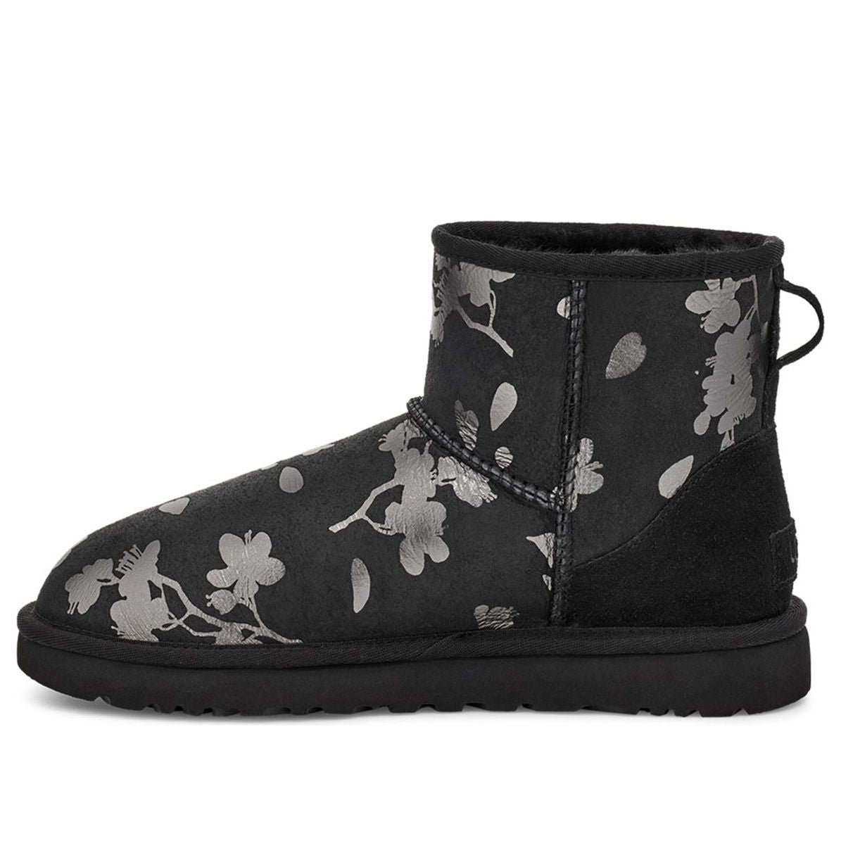 (WMNS) Classic Mini Floral Foil Fleece Lined Black
