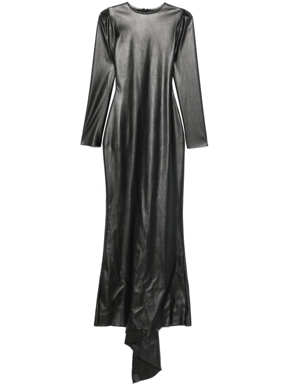 X Lia Aram faux-leather maxi dress - Black