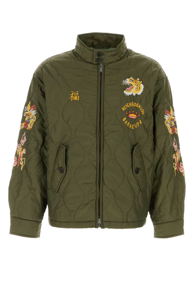 Army green nylon jacket