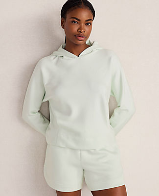 Ann Taylor Haven Well Within Soft Knit Pleated Hoodie