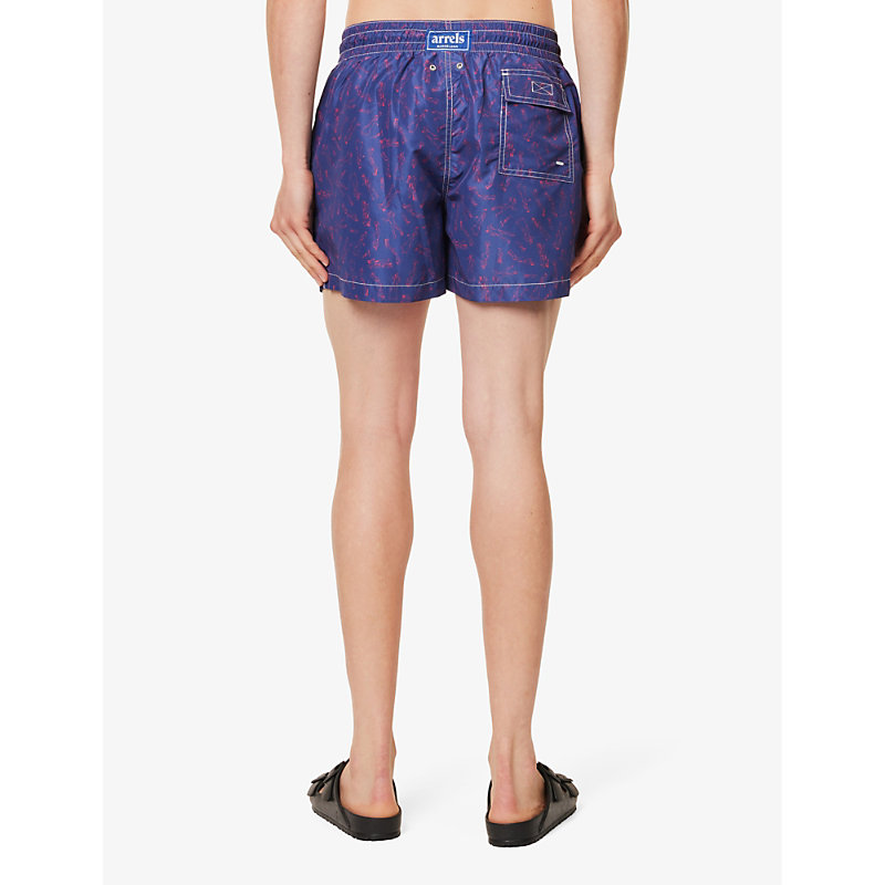 Arrels Barcelona 남성 Mens Navy Dance Richard Printed Swim Shorts M 75521203