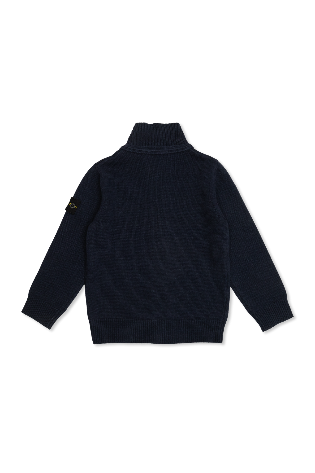 Cardigan With Logo Patch, Unisex, Navy Blue