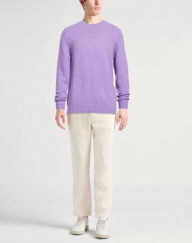 Man Sweater Mauve Size 42 Virgin Wool, Cashmere, Polyamide