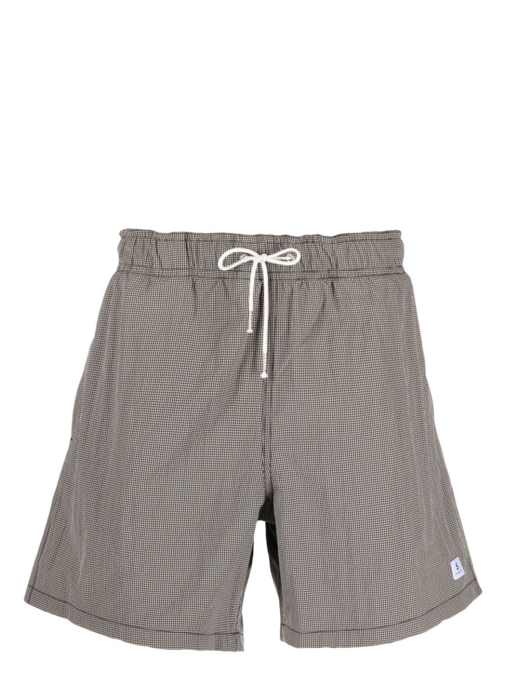 Mini Vichy checked swim shorts - Black