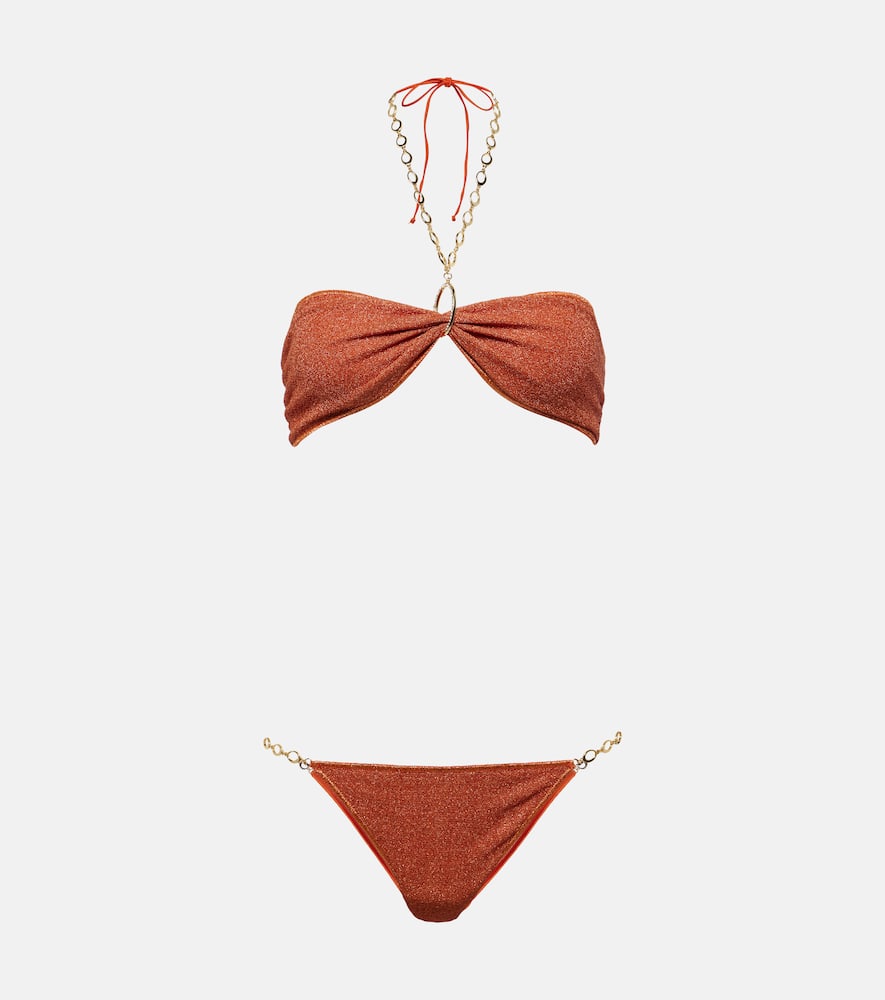 Oséree Lumière O-Chain lamé bikini