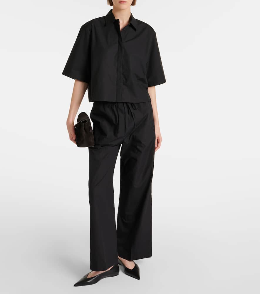 Toteme Cropped cotton shirt