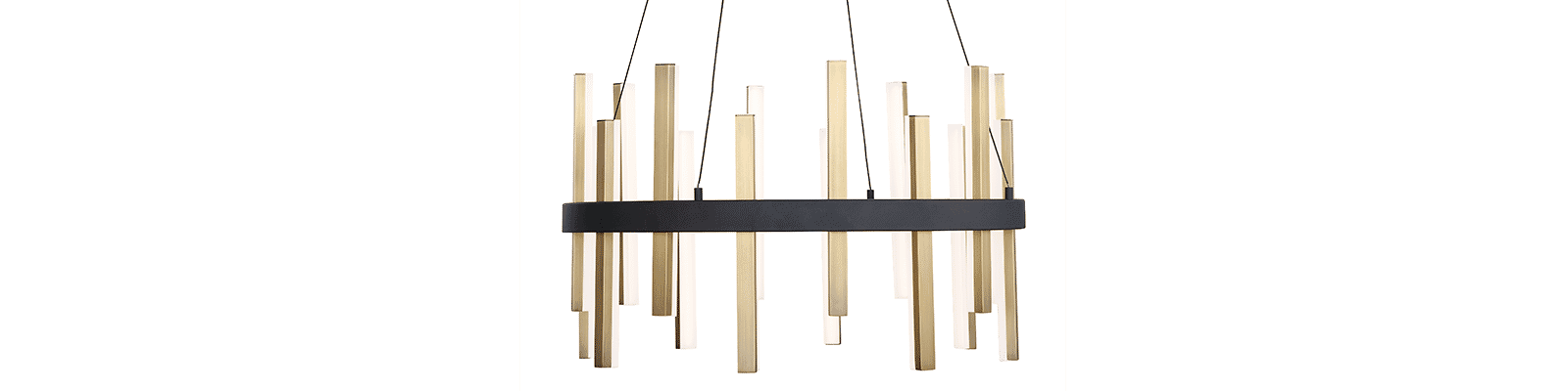 Modern Forms Harmonix LED Chandelier in Black and Aged Bra