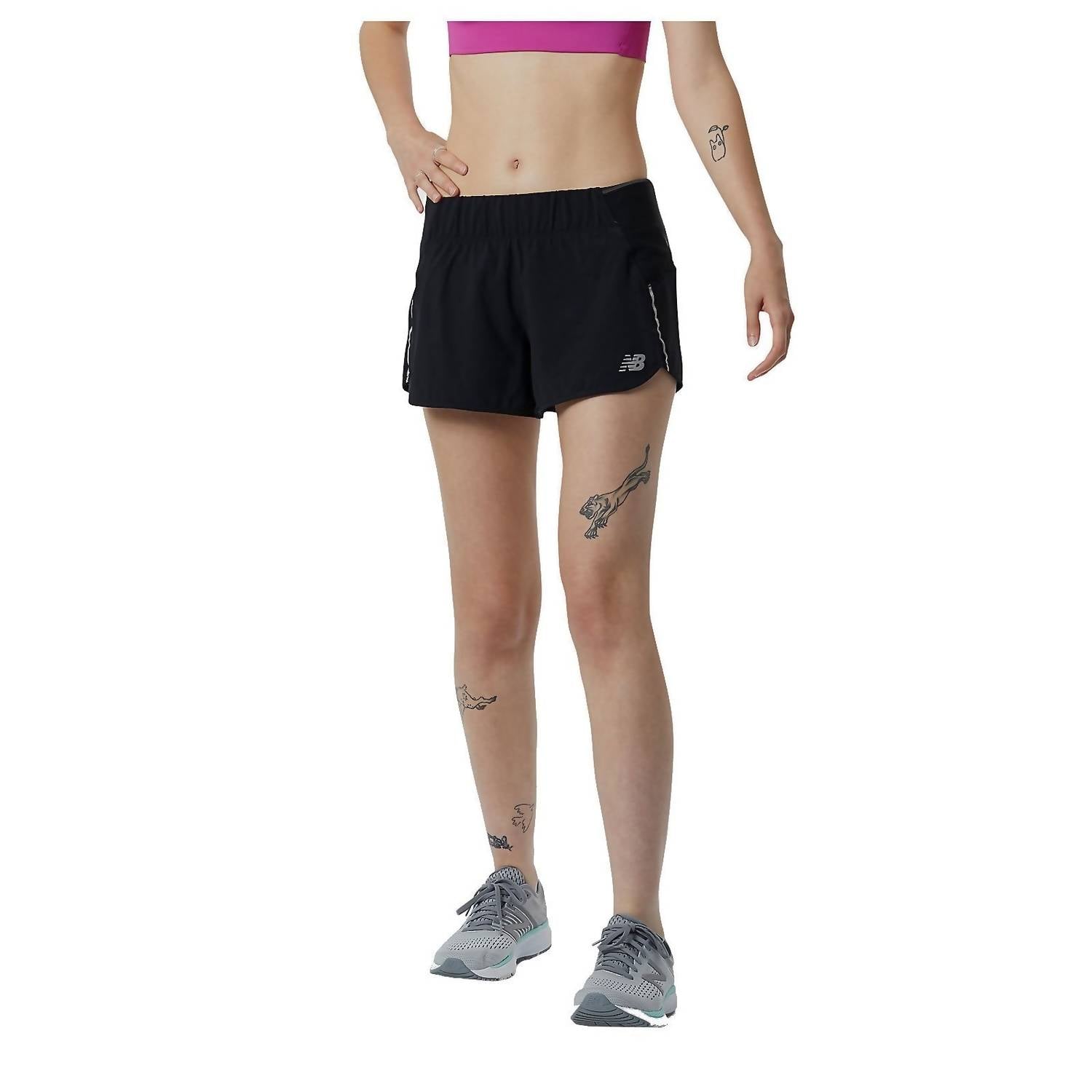 Women's Impact Run Heat Tigh Shorts In Black