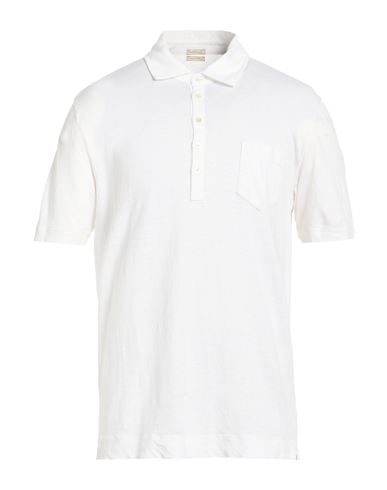 Man Polo shirt White Size XL Linen, Cotton