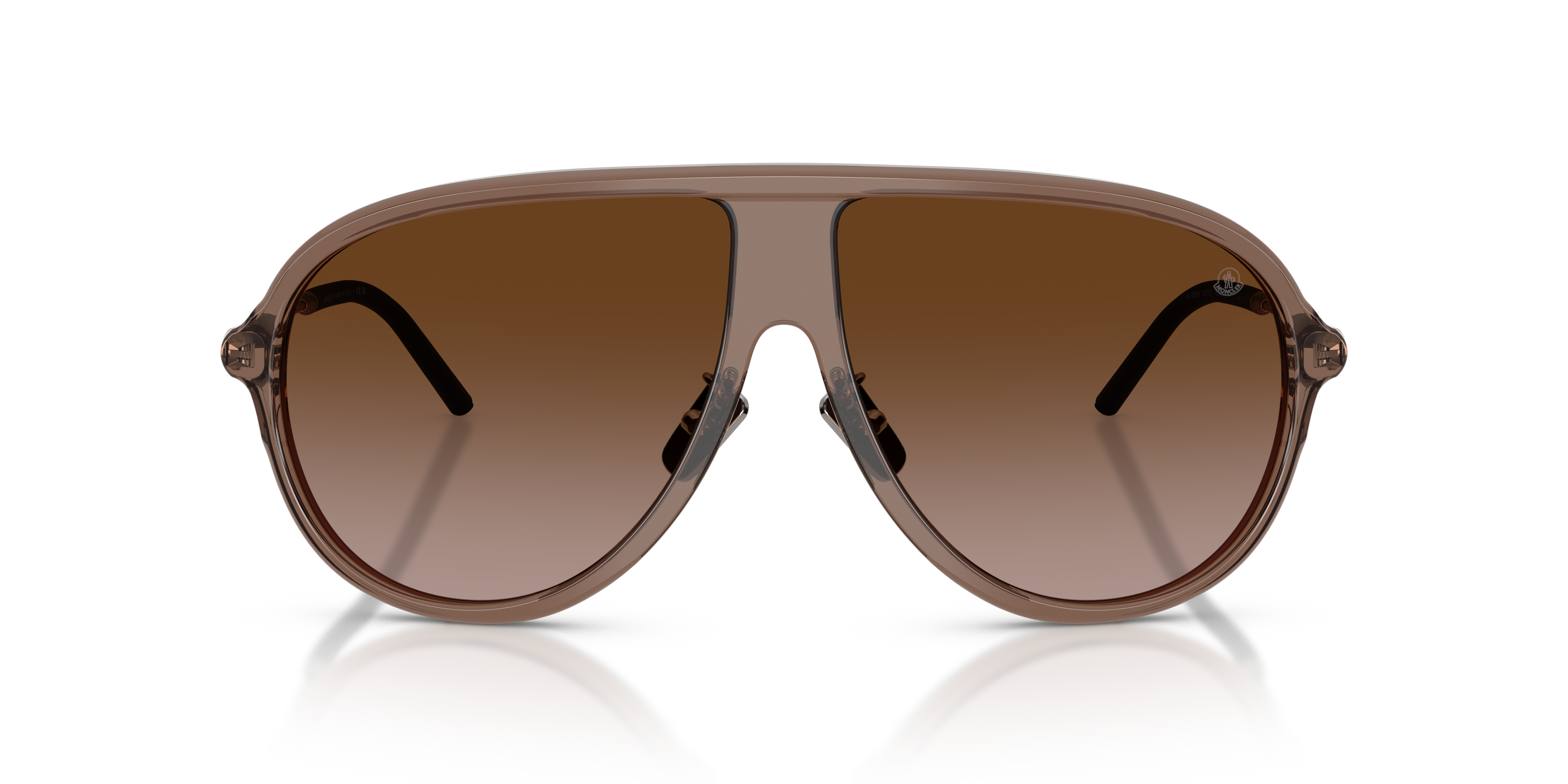 Moncler Unisex Moncler ME6009 GLYDE 301813 Gafas de sol Acetato Marrón Marrón Piloto Normal Matizado