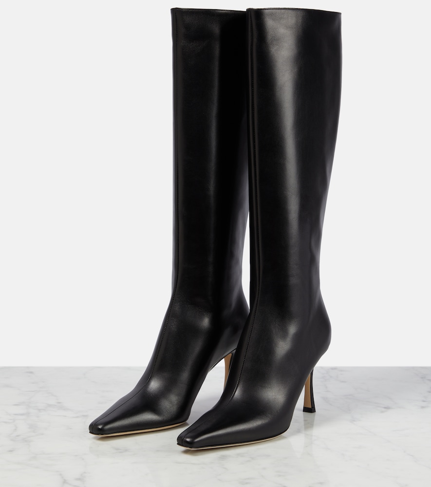Agathe 85 leather knee-high boots