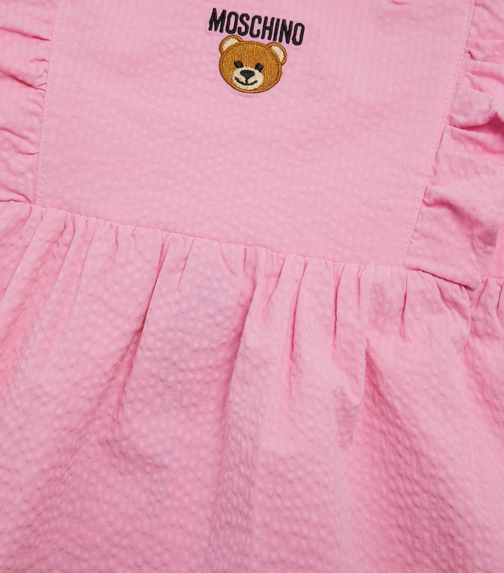 Kids Frill-Detail Embroidered Dress (4-14 Years)