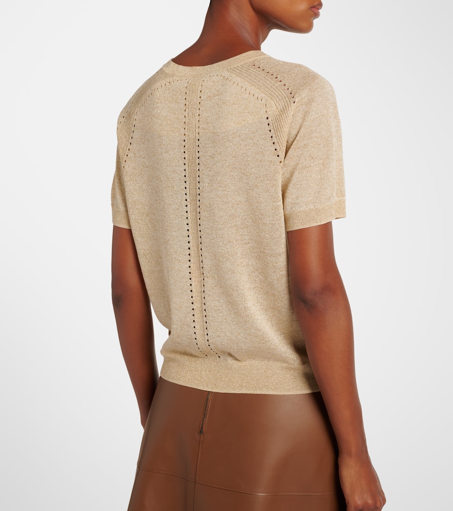 Lille knitted lamé top