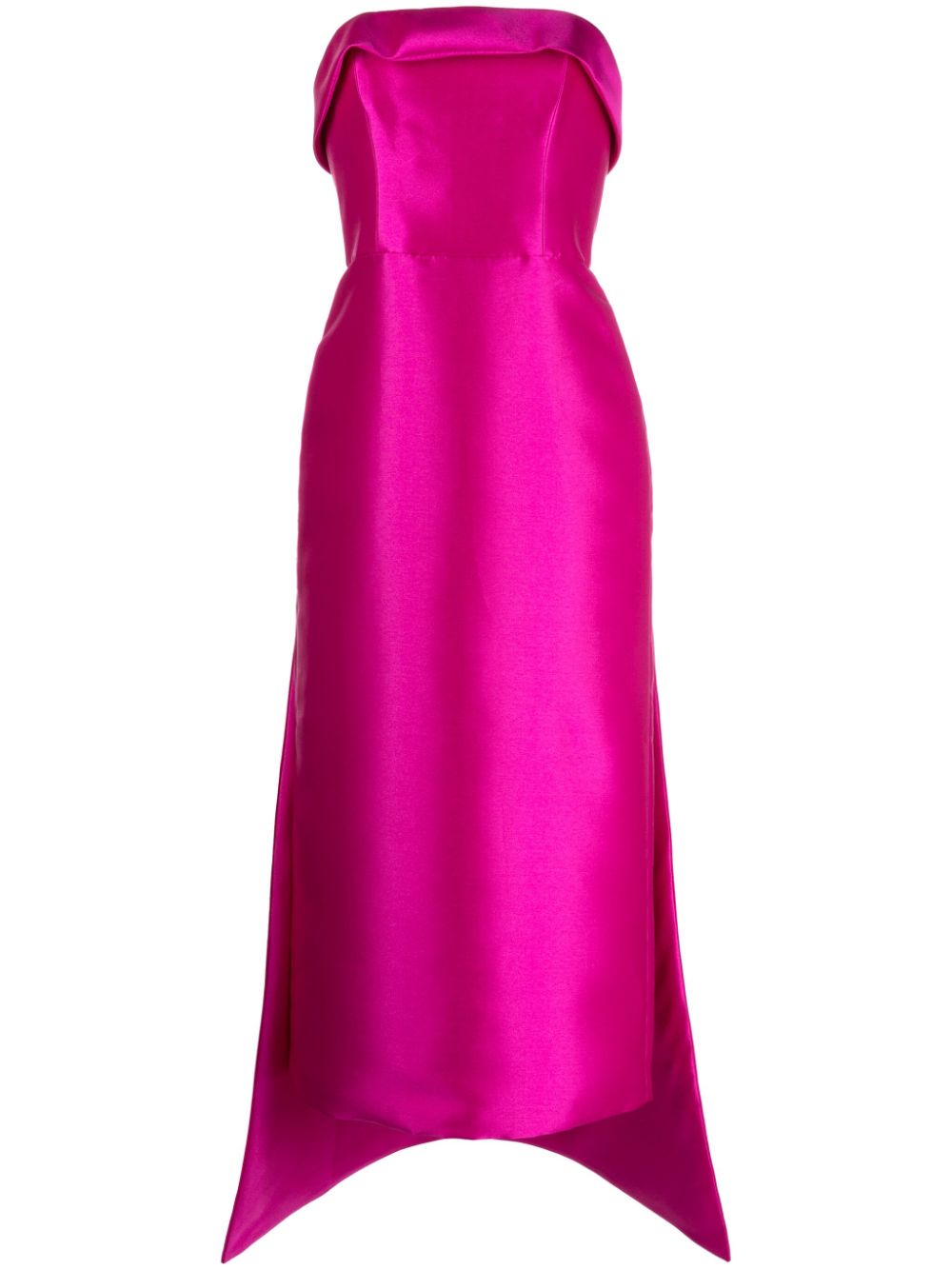 Mikado strapless midi dress - Purple