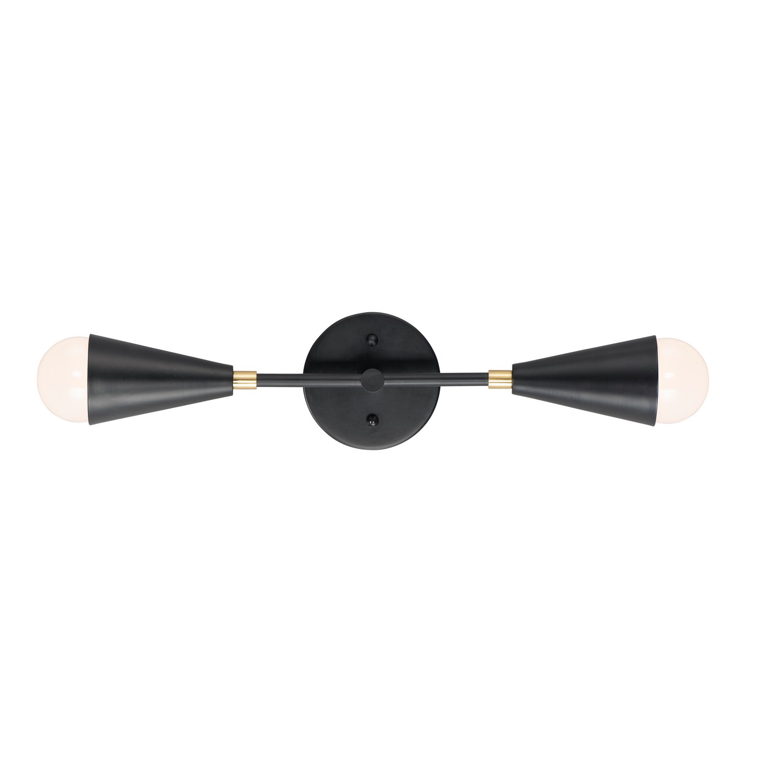 Black Satin Brass Two Light Wall Sconce from the Lovell Collection