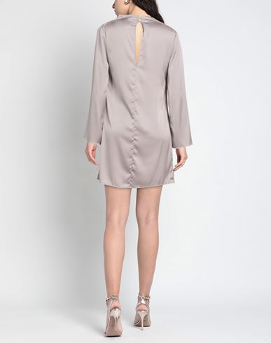 Woman Mini dress Grey Size 2 Polyester, Elastane