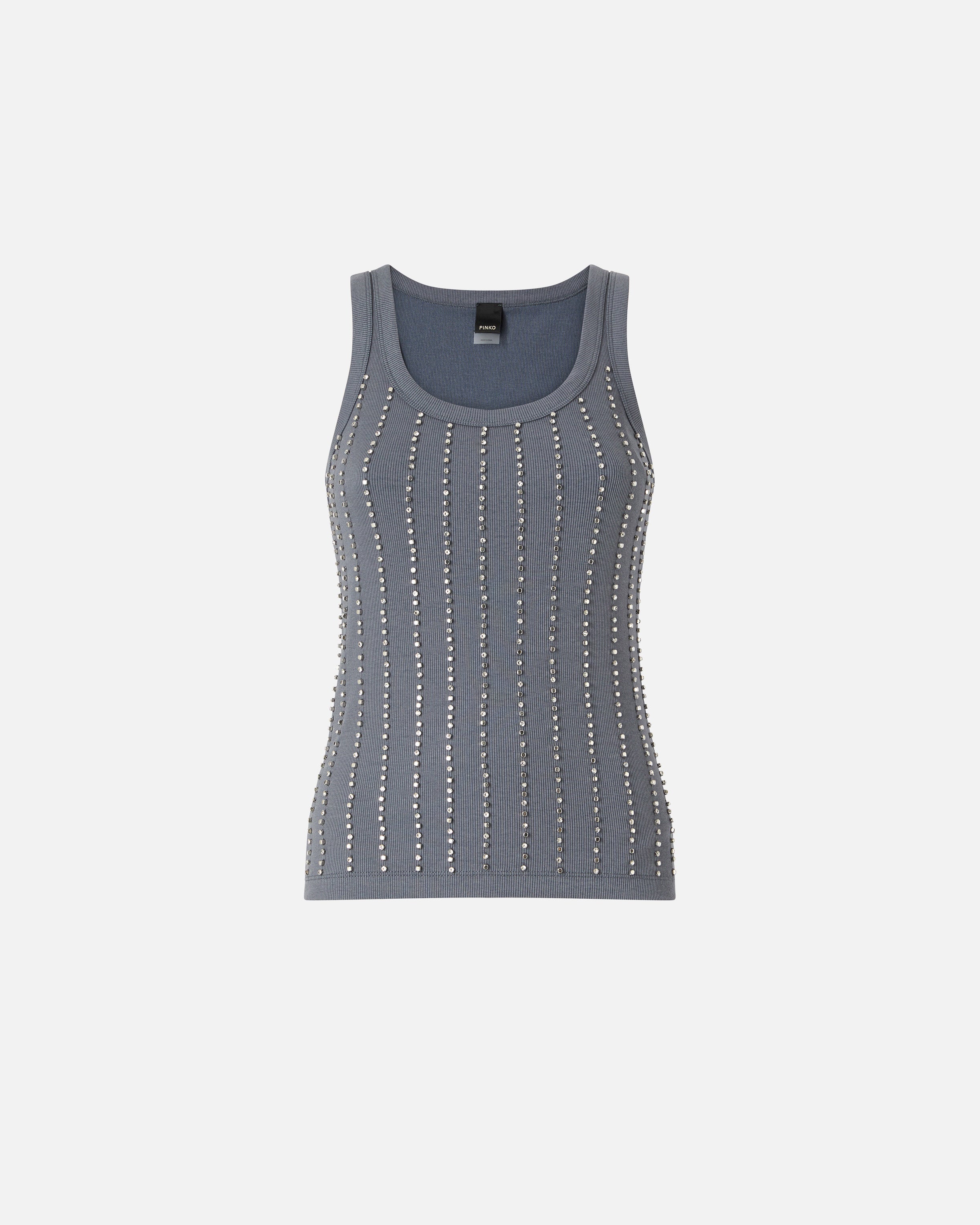 Vest top with jewel details
