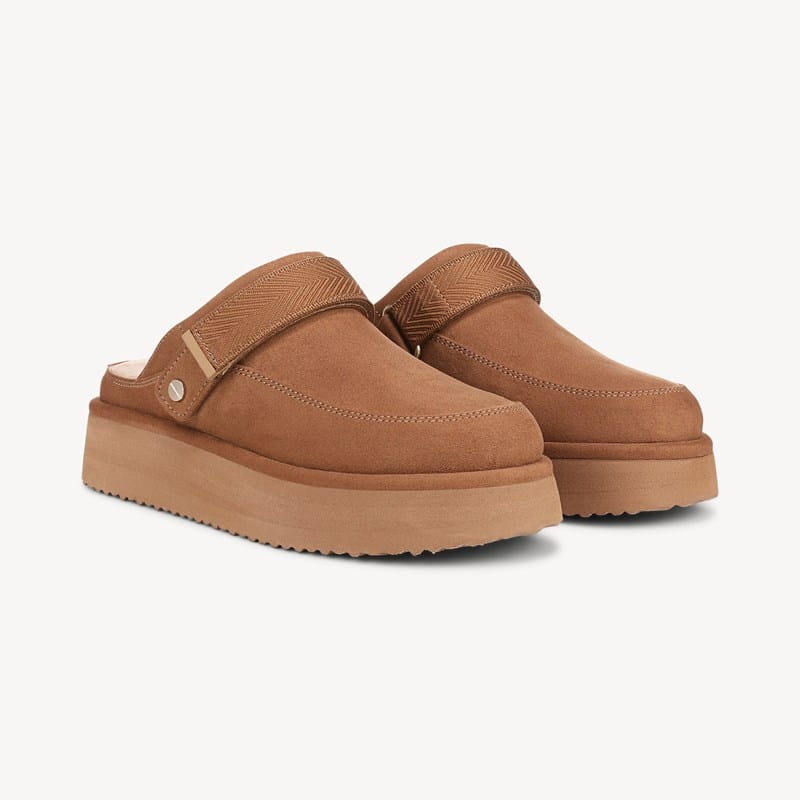 Women's Chill Out Clog Shoes Praline Brown Microsuede DRSCH