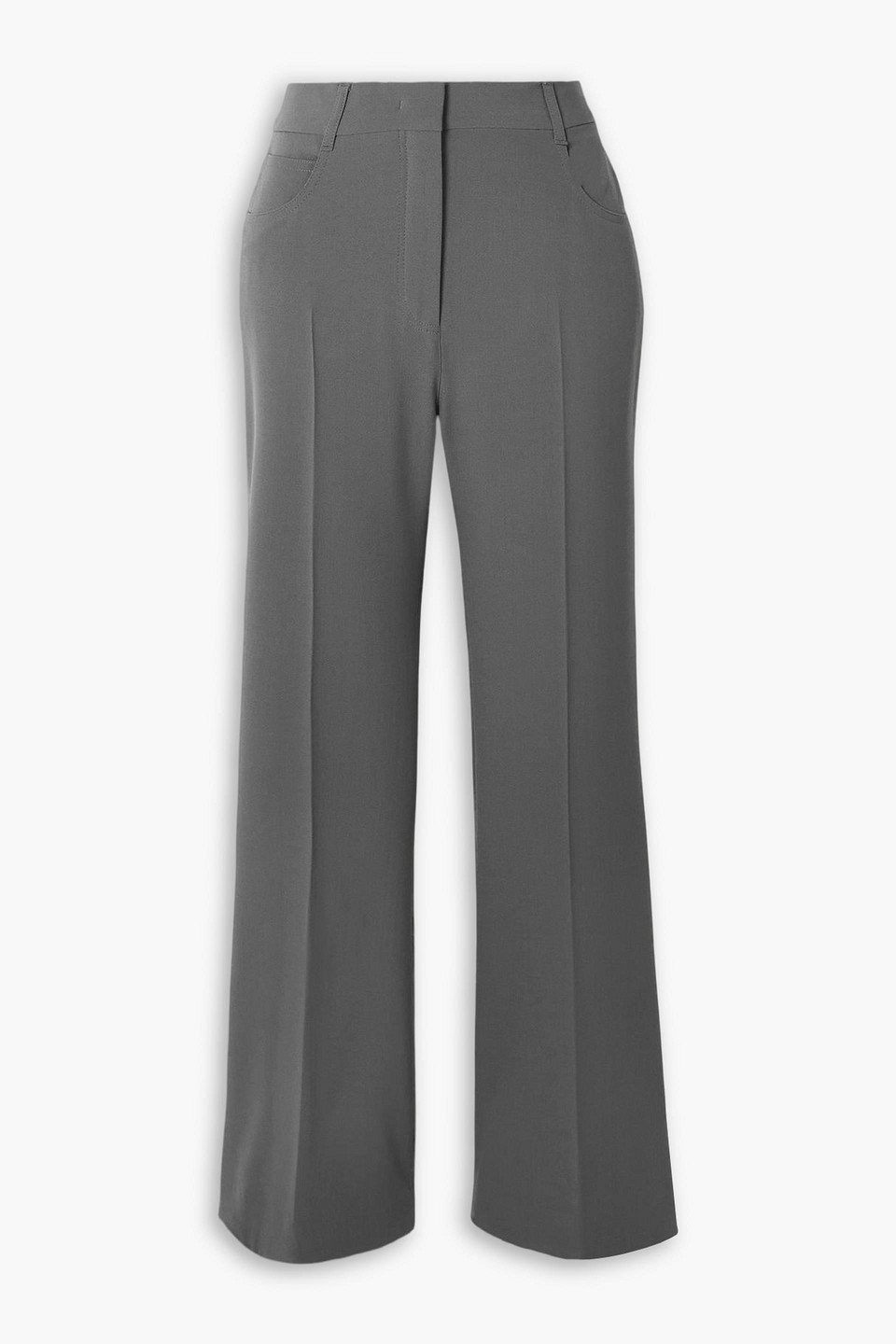 Cropped stretch-twill flared pants - Gray - IT 48